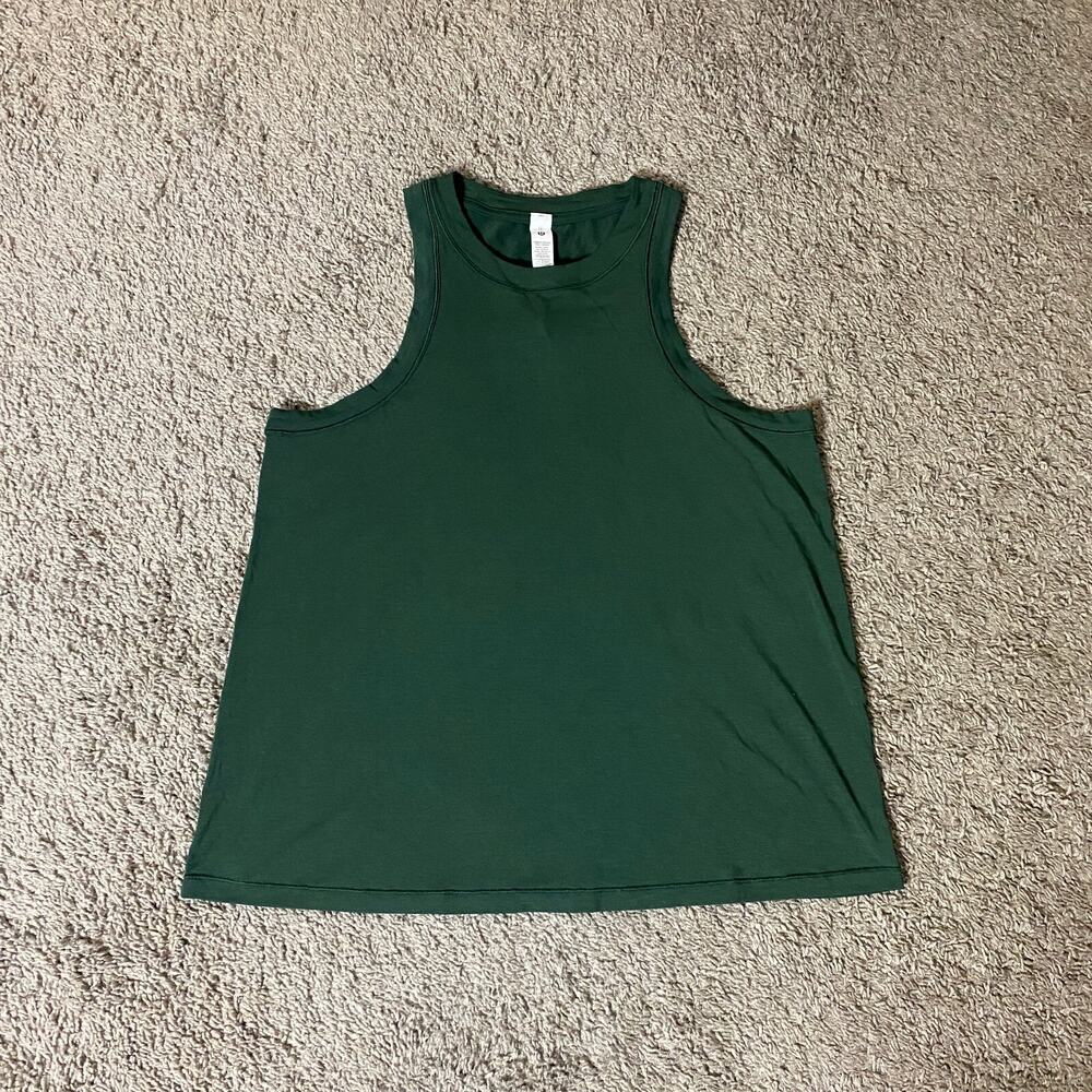Lululemon Size 12 Jersey Training Muscle Tank Long Legacy Green